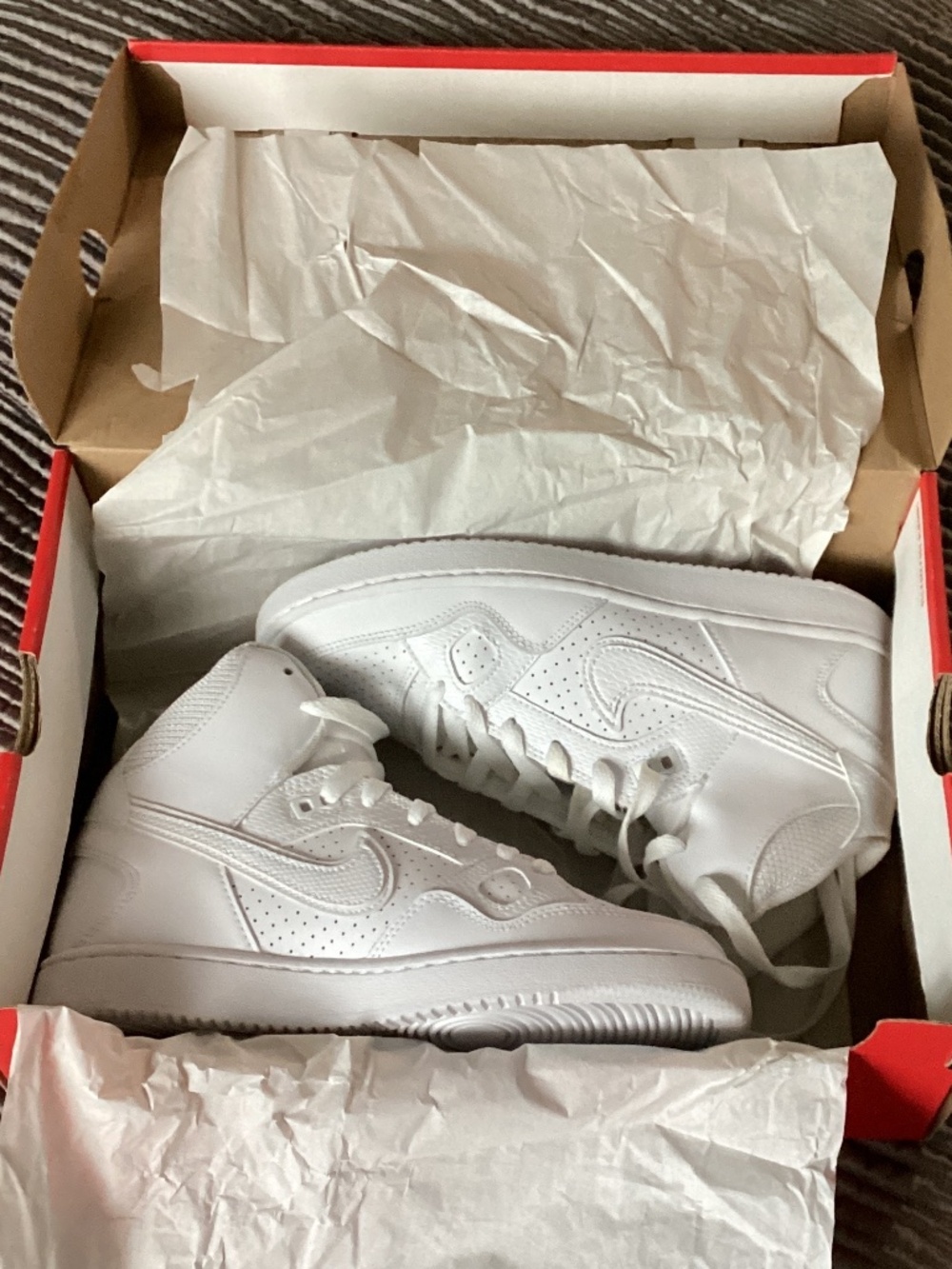 NIKE Son of Force Mid Women WHITE/WHITE (Croc detail)